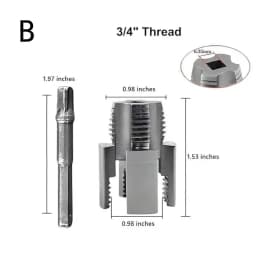 1Pcs Pipe Thread Cutting Tool Integrated Internal & External Pipe Threading Tool Electric Drill Compatible PVC Pipe Threader Kit
