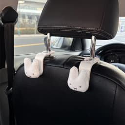 2PCS Miffy Rabbit Cartoon Cute Car Hook Ins Multi functional Backrest Car Storage Decoration