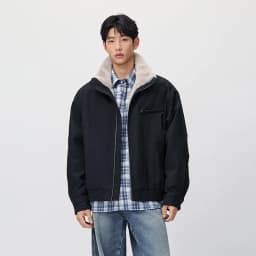 Semir Men Padded Jacket Plush Collar Modern Style Workwear 2026 New Winter Daily Wear Urban Casual Style Cold Weather Layering