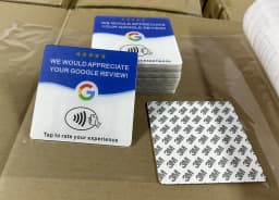 10pcs Google Signboard Card NFC Code Tap Business Desktop Sticker Google Card Social Media RFID Card NFC Google Review Card