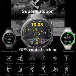 New For Android ios Smart Watch Men HD AMOLED Screen GPS Motion trajectory Heart Rate Bluetooth Calls SmartWatch Waterproof Hw12