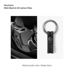 Make of Alcantara Car Key Chain Case Carbon Fiber For Audi A4 B8 A5 A3 8Y A6 A7 Q3 Q5 Q7 TT TTRS Decor Keychain Ring Accessories