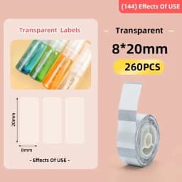 Niimbot D11/D101/D110 Transparent Label Printing Paper Name Sticker Waterproof Self-adhesive Cartoon Label Paper