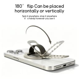 Magnetic Finger Ring Phone Holder Magsafe Silicone Strap Portable Stand for IPhone 17 16 15 Pro Max Plus Samsung Xiaomi