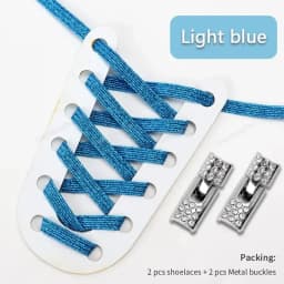 1 Pair Rhinestone Buckle Elastic No Tie Shoelaces Candy Colors Shoe Laces Suitable for Sneakers and Sports Shoes Flat Shoelace
