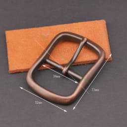 Retro Copper Center Bar Belt Buckle Heavy Duty Buckle Wide Leather Belts Single Prong Rectangle Buckle for Men Diy Leather Craft