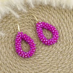 INKDEW Small Earrings National Flag Colors Water Drop Earrings for Women Handmade Beads Crystal Earrings Gift Jewelry EA124