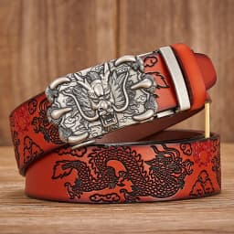 Men Belt Genuine Leather New High Quality Cowhide Handmade Men Waistbands Chinese Dragon Pressed Straps Male Designer Belts