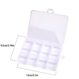 Plastic Jewelry Box 28 Grid Compartment Slot Organizer Storage Beads Container Jewelry Storage Box Rectangle Case Display