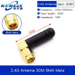 2PCS 2.4G Antenna Fold Glue Stick 3DBI WLAN Router Antenna Wifi Module Signal Enhancement 2400-2500mhz SMA Male Connector 6DBI