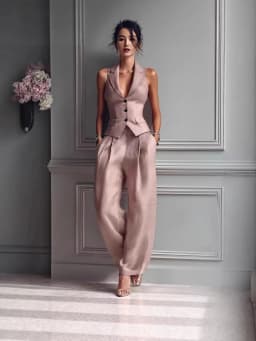Sexy V Neck Vest Top 2 Piece Matching Set Women Summer Casual Tracksuit Jumpsuit Pants Playsuit