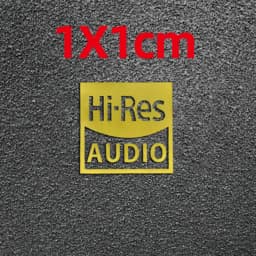 Hi-res AUDIO gold standard high-quality sound certified metal stickers earphone metal decorative stickers