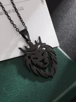 Retro Punk Turquoise Bull Head Pendant Necklace for Men Fashion Hip Hop Motorcycle Riding Trend Cool Personalized Jewelry