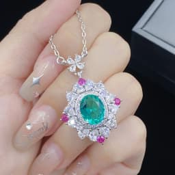 Big Bling Water Drop Pendant Real 925 Sterling Silver Long Chain Necklace for Women Fashion Jewelry Cute Statement Necklace