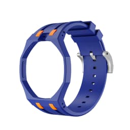 2in1 Bioceramic Case&Silicone Strap For Swatch x AP Royal pop Pocket watch bands Modification kit integrated Silicone Wirstband