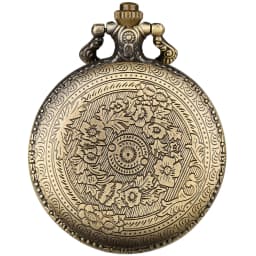 Retro Octopus Pattern Quartz Pocket Watch Arabic Numerals Dial Necklace Pendant Clock Vintage Fashion Timepiece Gift Unisex