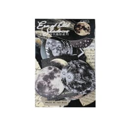 50pcs (25x2) of Black Moon and Lunar Eclipse Scene Stickers for Photo Album, Notebook, Water Bottle and Suitcase Stickers