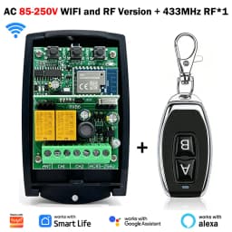 Universal Works With Tuya 433MHz Garage Gate Remote Control Receiver 433.92MHz Fixed Rolling Code Wifi Smart Switch Module Relay