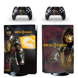 Game Mortal Kombat PS5 Disc Skin Sticker Decal Cover for Console and 2 Controllers PS5 Disk Skin Sticker Vinyl