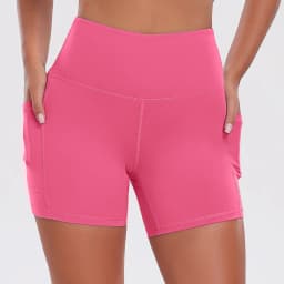 Women Shorts with Pockets Tummy Control Butt Lifting Cycling Tights Stretchy Slim Gym Sports Shorts Summer Casual Wear