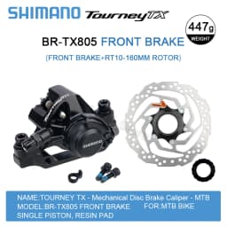 Shimano Tourney TX BR-TX805 MTB Discs Brake Shimano Mechanical Disc Brakes TX805 HS1 G3 Rotor RT26 RT10 Centerlock Rotors