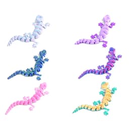 3D Printed Movable Joint Mini Lizards Desktop Gecko Ornaments Random Color Fidget Toy Flexible Desk Decor Toys for Kid and Adult