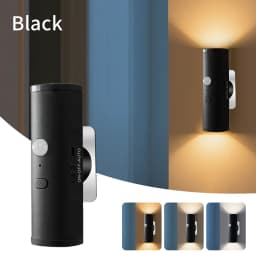 Human Body Sensor LED Night Light Double-head 3 Colors Wall Lamp Rechargeable Magnetic Ambient Light for Stairs Corridor Bedroom