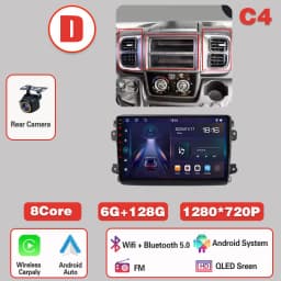 Android 16 For Fiat Ducato 2005-2025 Citroen Jumper Peugeot Boxer Dodge Ram carplay radio auto android head unit multimedia play
