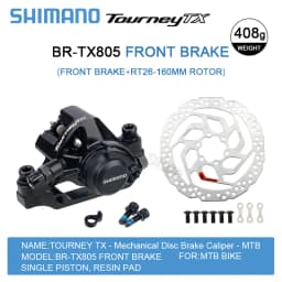 Shimano Tourney TX BR-TX805 MTB Discs Brake Shimano Mechanical Disc Brakes TX805 HS1 G3 Rotor RT26 RT10 Centerlock Rotors