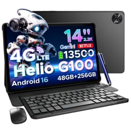 Doogee 2 in 1 Tablet Pc Tab E3 Max Gmini Ai 14" 2.2K Screen 13500Mah Battery Android 16 48Gb(8+40) 256Gb Helio G100 Ai Tablet