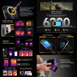 Ulefone Armor Mini 20T Pro Thermal Imaging Rugged Phone 8GB+256GB 4.7 inch Android 14 MTK 6300 5G Octa Core 5G NFC Smartphone