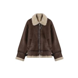 Men's Suede Stand Collar Cotton Jacket Lamb Fur Lined Loose Fit Korean Style Trendy Outerwear Warm Thick Long Sleeve Zipper