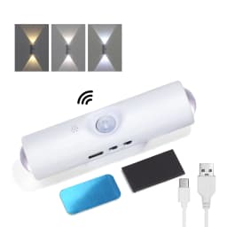 LED Motion Sensor Night Light RGB Charging LED Wall Light USB Rechargeable Cabinet Wardrobe Lamp Home Decoration Bedroom Bedside