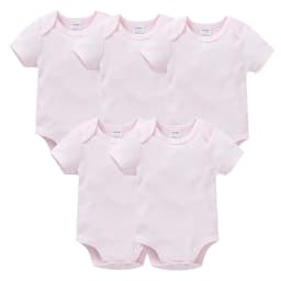 5 Pcs Set Baby Boys Clothes 100% Cotton Solid Black Short Sleeve Blank Baby Bodysuits Body Bebe Newborn Jumpsuit Plain 0-24 M