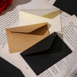 20/40/80PCS Classical White Black Kraft Blank Mini Paper Window Envelopes Wedding Invitation Envelope Gift Envelope