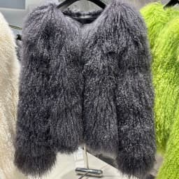 YOLOAgain Plus Size Dark Brown Mongolia Sheep Fur Jacket Women Real Fur Jacket Female Winter Warm Outerwear