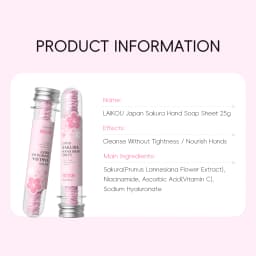 LAIKOU Japan Sakura Hand Soap Sheet 25g Moisturizing Soap Bath Soap Clean Pores Improve Muscles Cleansing Healthily