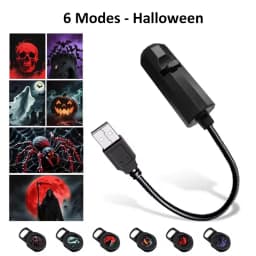 USB Christmas Projector Lights Bedroom Atmosphere Projection Decor 360° Rotating Night Light Creative Gift Holiday Ceiling Decor