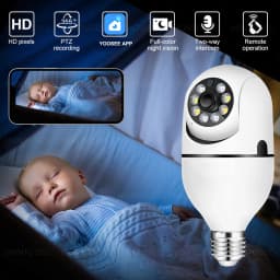 YOOSEE Wifi Bulb Camera 4MP Wifi PTZ Colorful Night Vision Two Way Audio Baby Monitor Auto Tracking Home Security CCTV Camera