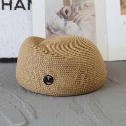 Straw Pillbox Hat Summer Beret Sun Hats Japanese Retro Weeding Fedora Hostess Fashion Millinery Fascinator Designer Painter Hat
