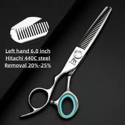 Professional Left Hand Scissors,6-6.5-6.8 inch Hair Cutting Scissors,Japanese 440C Steel,High Quality Barbershop Accessories