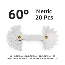 55/60 Degree Thread Plug Gauge Metric Imperial Gear Tooth Screw Pitch Gauges Carbon Steel Measuring Tool Tap Thread Measurement