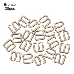20/40pcs Mini Ultra-small 6mm 9 Metal Type Bar Doll Tri-glide Belt Buckles Clips Buttoon Adjustment Buckles DIY Doll