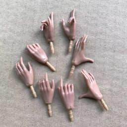 1/6 Doll Hands Feet Super White Beige Brown Doll Accessories 4 Gesture Doll Hands Decors For Female Dolls
