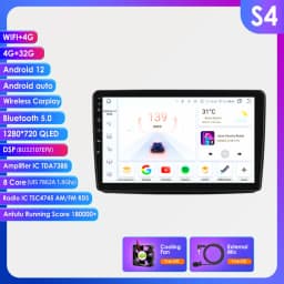 Android 13 Car radio for Fiat Panda 2003 2004 2005-2012 multimedia player 4G 8Core Autoradio GPS Stereo Carplay 2din Head Unit
