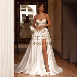 Eightree 2025 A-Line Princess Wedding Dresses Boho Sweetheart Side Slit Bridal Dress Women Wedding Ball Prom Gowns Customized