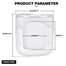 BRIEFNESS D-Shape Soft Close Toilet Seat, Antimicrobial Easy Clean PVC Material, Quick Release Hinges for Easy Cleaning, Univers