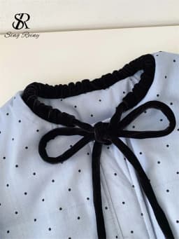 SINGREINY Polka Dot Cotton-Padded Short Jacket Korean Lace Up Drawstring Pocket 2026 Winter Ladies Preppy Style Warm Thick Coat