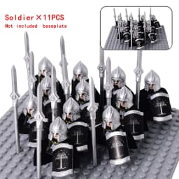 MOC Medieval Dwarf Warrior Elves Knights LOTR Figures Building Blocks Accessories Armor Shield LOTR DIY Toys for Children Gift