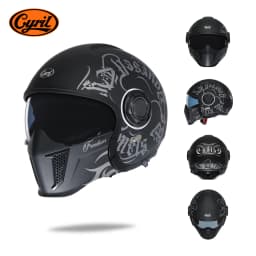Modular Motorcycle Helmet Double Lens Full Face Motorcycle Helmet Man Woman Retro DOT Open Face Motorcycle Helmets Casco Moto